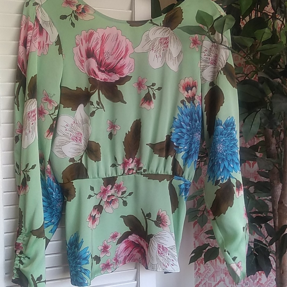 New Zara floral blouse